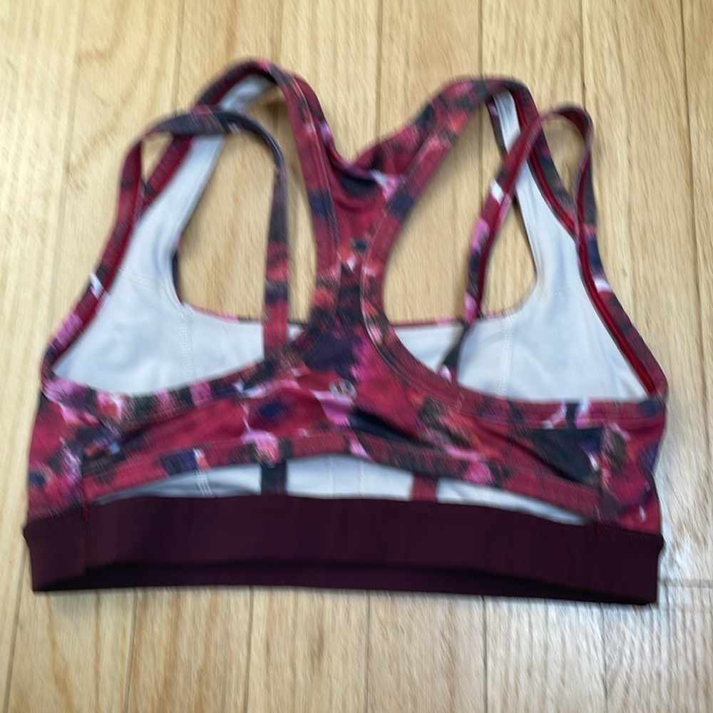 Lululemon Burgundy (Preloved) Sports Bra-6 - Picture 3 of 5